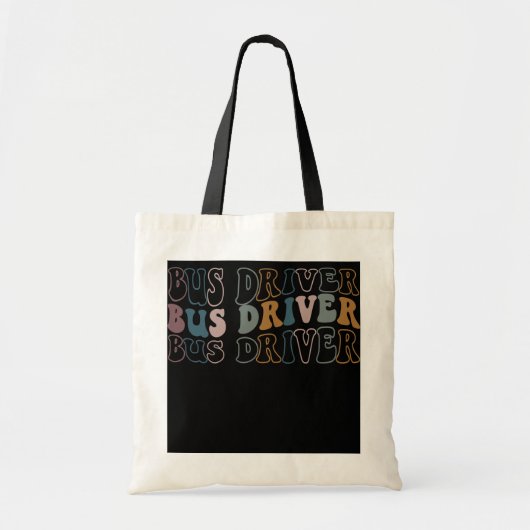 Retro -schoolbus - Funny Bus Tote Bag (Voorkant)