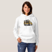 Retro schoolbus  geel hoodie (Voorkant volledig)