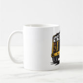 Retro schoolbus geel koffiemok (Links)