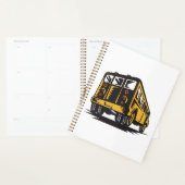 Retro schoolbus  geel planner (Display)