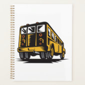 Retro schoolbus  geel planner (Voorkant)