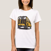 Retro schoolbus  geel t-shirt (Voorkant)