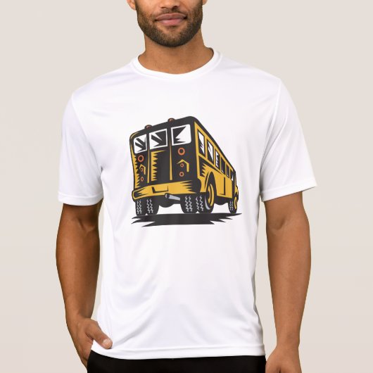 Retro schoolbus geel t-shirt (Voorkant)