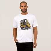 Retro schoolbus  geel t-shirt (Voorkant volledig)