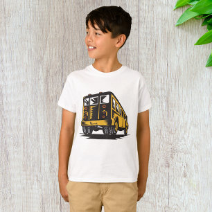 Retro schoolbus geel t-shirt