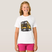 Retro schoolbus  geel t-shirt (Voorkant volledig)