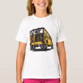Retro schoolbus  geel t-shirt (Voorkant)