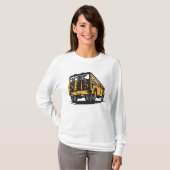 Retro schoolbus  geel t-shirt (Voorkant volledig)
