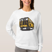 Retro schoolbus  geel t-shirt (Voorkant)
