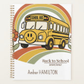 Retro schoolbus persoonlijke leraar planner (Voorkant)