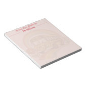 Retro schoolbus persoonlijke notitieblok — Blush R (Schuin)