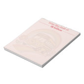 Retro schoolbus persoonlijke notitieblok — Blush R (Linkerzijde)