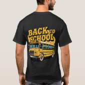 Retro schoolbus terug naar school Kinder T-shirt (Achterkant)