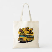 Retro schoolbus terug naar school Kinder Tote Bag (Achterkant)