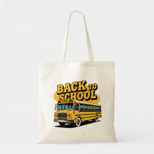 Retro schoolbus terug naar school Kinder Tote Bag (Voorkant)