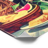 Retro schoonheid hispanic meisje poster (Hoek)