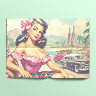 Retro schoonheid hispanic meisje tissuepapier