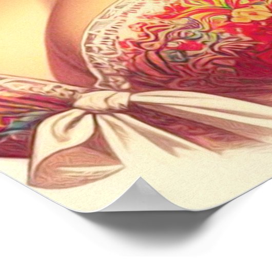 Retro schoonheid Mexicaanse vrouw Poster (Hoek)