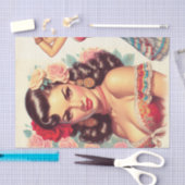 Retro schoonheid Mexicaanse vrouw Tissuepapier (Craft)