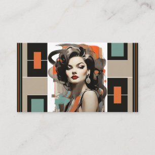 Retro Schoonheidssalon Kapper Cosmetica Industrie Visitekaartje