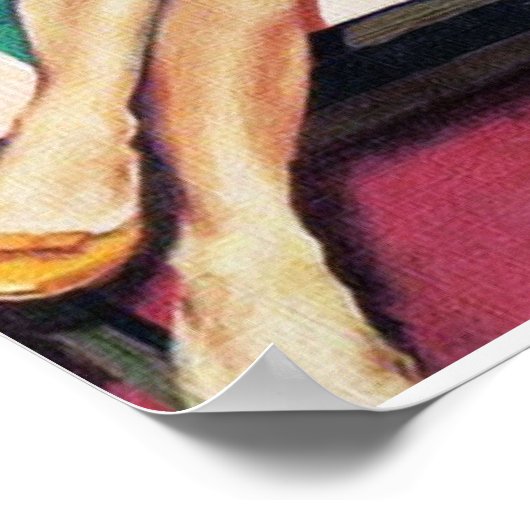 retro  schoonheidswerkplaats dames poster (Hoek)