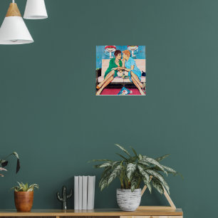 retro  schoonheidswerkplaats dames poster