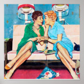 retro  schoonheidswerkplaats dames poster (Voorkant)