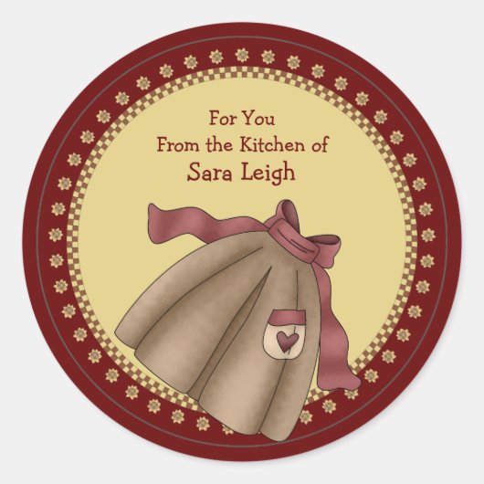 Retro Schort Kitchen Sticker (Voorkant)