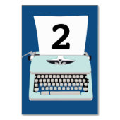 Retro  schrijfmachine en papier ontwerp kaart (Voorkant)