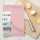Retro schrijfmachine en papier ontwerp theedoek (Quarter Fold)