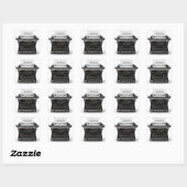 retro schrijfmachine met Inspirerende quote Vierkante Sticker (Vel)