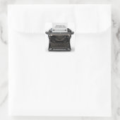 retro schrijfmachine met Inspirerende quote Vierkante Sticker (Tas)