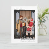 Retro Schrijfmachine Tekst Aangepaste Foto Persoon Feestdagenkaart (Staand voorkant)