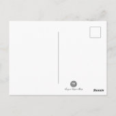 Retro schrijfmachines, roze, blauw, geel briefkaart (Achterkant)