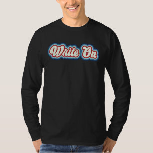 Retro schrijft op journaliste Novel Writers T-shirt