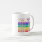 Retro Schrijver Rainbow Koffiemok (Voorkant rechts)