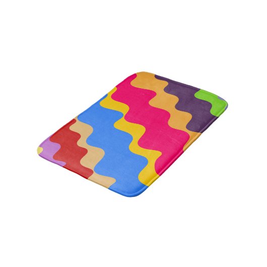 retro schuin golvend patroon badmat (Gekanteld)