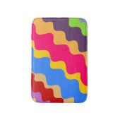 retro schuin golvend patroon badmat (Voorkant Verticaal)