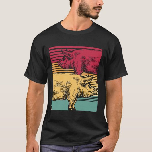 Retro Schwein T-shirt (Voorkant)