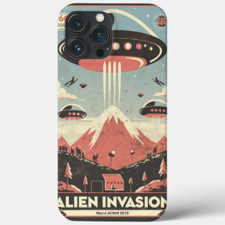 Retro Sci-Fi Avontuur iPhone Case 🚀