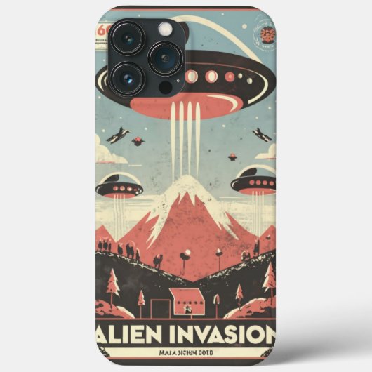 Retro Sci-Fi Avontuur iPhone Case 🚀 (Achterkant)