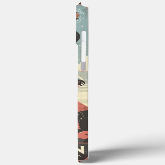 Retro Sci-Fi Avontuur iPhone Case 🚀 (Achterkant / Links)
