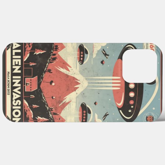 Retro Sci-Fi Avontuur iPhone Case 🚀 (Achterkant (horizontaal))