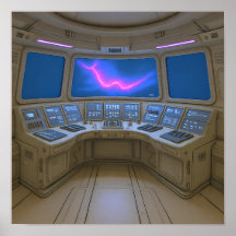 Retro Sci-Fi Cockpit: Kunst van de piloot-uplinkco