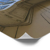 Retro Sci-Fi Cockpit: Pilot's Uplink Console Art Poster (Hoek)