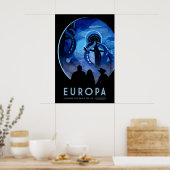 Retro Sci-Fi Europa Reisposter  Futuristisch Poster (Keuken)