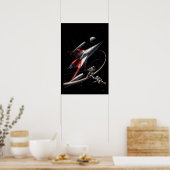 Retro Sci-Fi Fantasy Ruimte Astronauten Kunst Poster (Keuken)