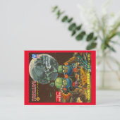 RETRO SCI-FI GELUKKIGE VERJAARDAG KAART (Staand voorkant)