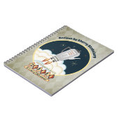 Retro sci-fi koffiepot raketrecept notitieboek (Linkerzijde)