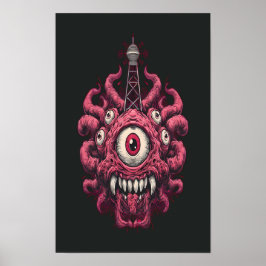 Retro Sci-Fi Mind Control Oogbal Poster